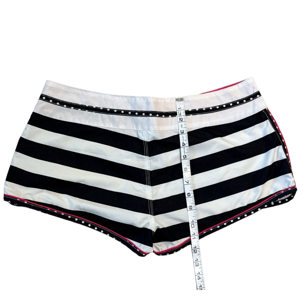 Y2K Aeropostale Black and White Striped Swim Trunks Women’s Large - Picture 9 of 9